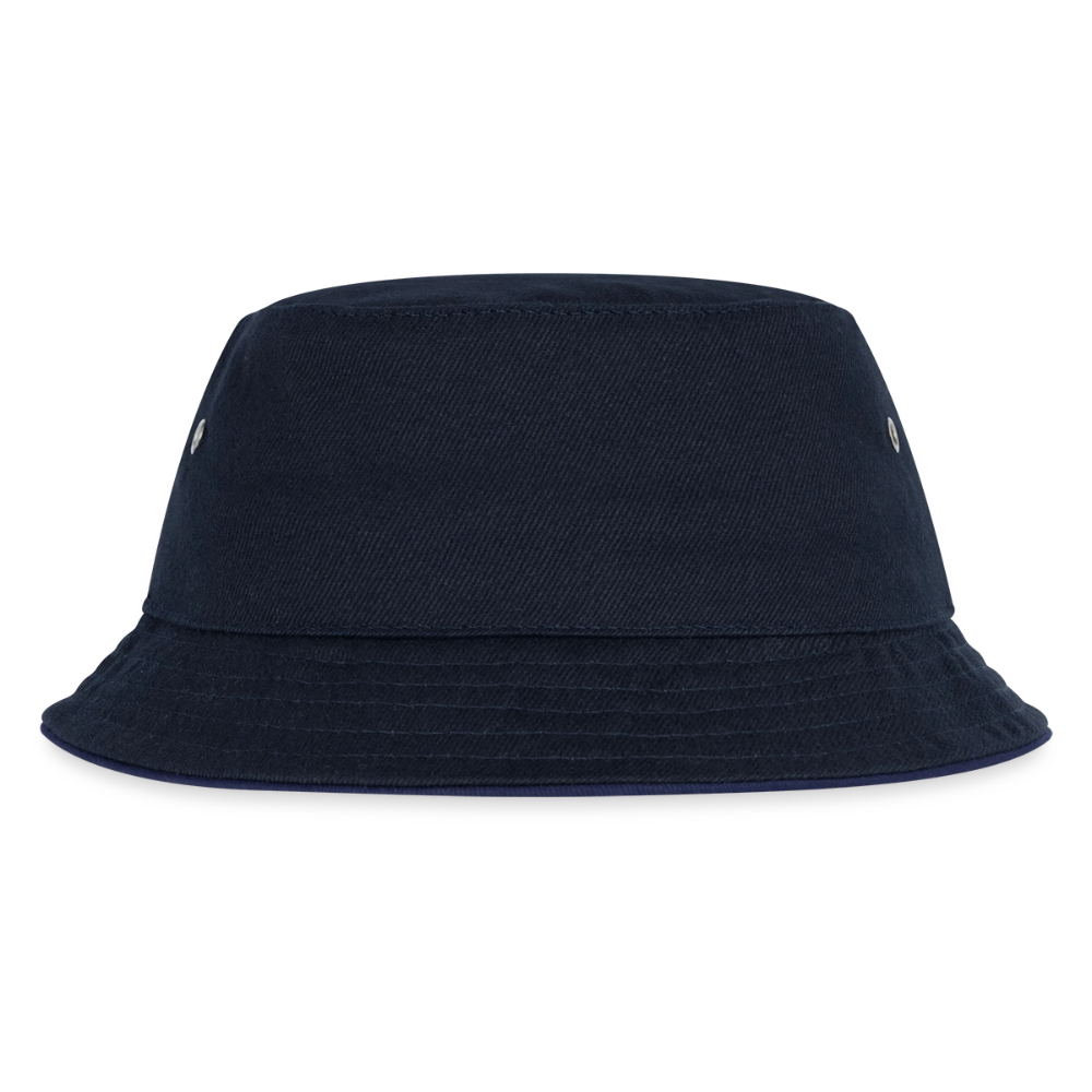 Kinder Bucket Hat - personalisierbar - navy/navy