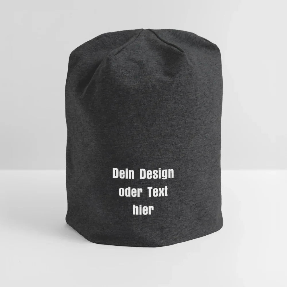 Jersey-Beanie - personalisierbar - Anthrazit