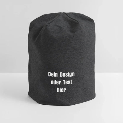 Jersey-Beanie - personalisierbar - Anthrazit