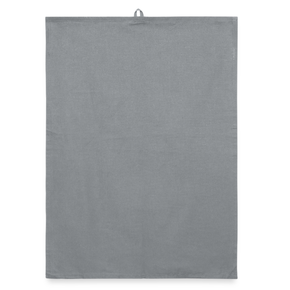 Organic Geschirrtuch 100% Baumwolle - personalisierbar - Grau