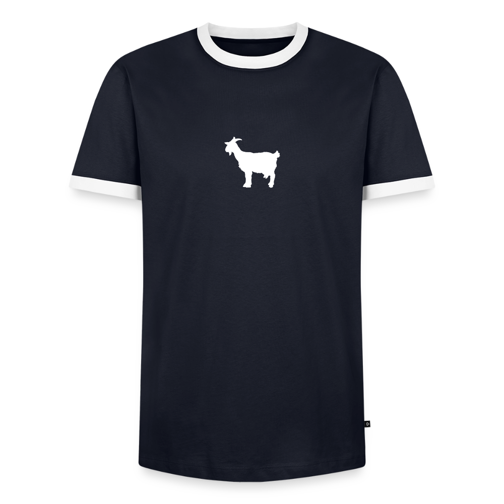 Männer T-Shirt "GOAT" - Navy/Weiß 