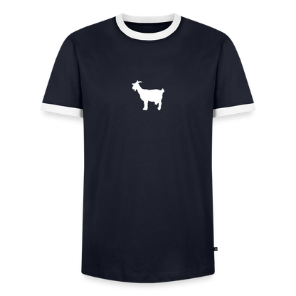 Männer T-Shirt "GOAT" - Navy/Weiß 
