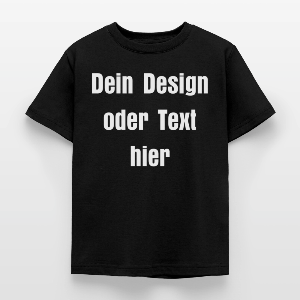 Kinder T-Shirt - personalisierbare Vorder- und Rückseite - Schwarz