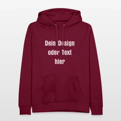 Frauen Hoodie - personalisierbare Vorder- und Rückseite - Bordeaux