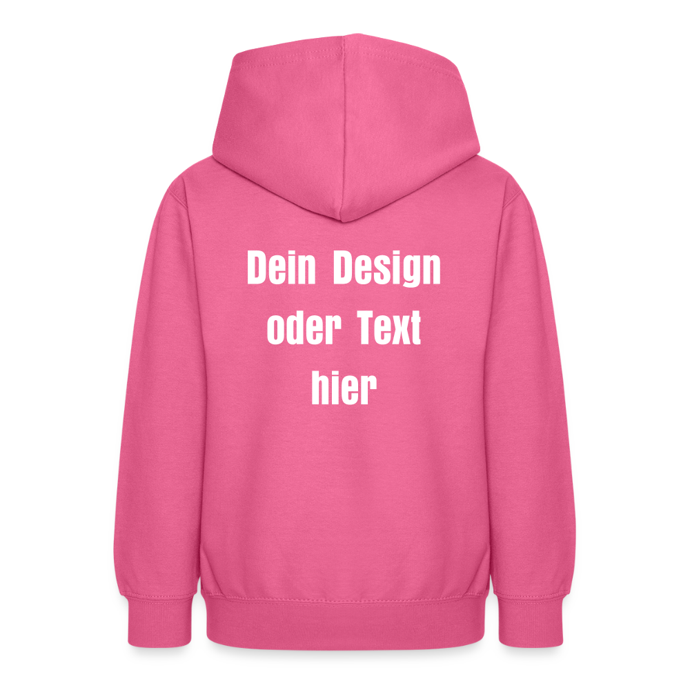 Teenager Hoodie - personalisierbare Vorder- und Rückseite - Pink