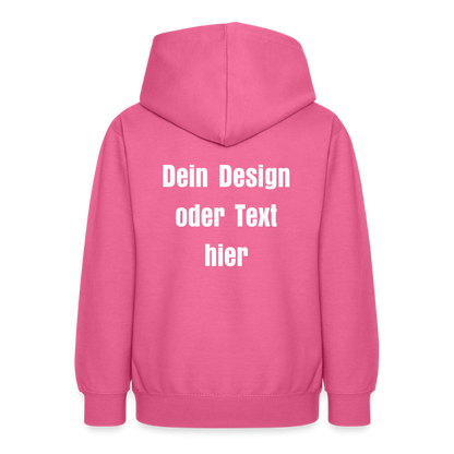 Teenager Hoodie - personalisierbare Vorder- und Rückseite - Pink