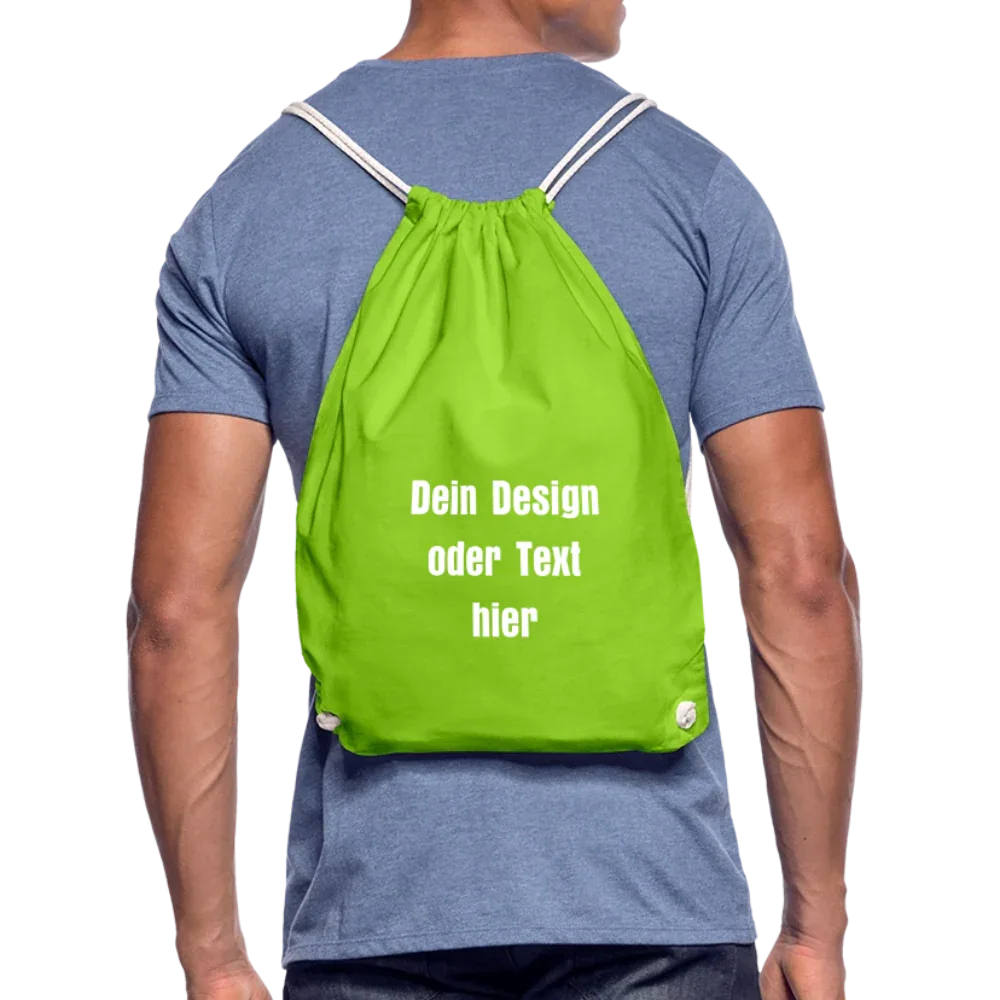 Turnbeutel - personalisierbar - Neongrün