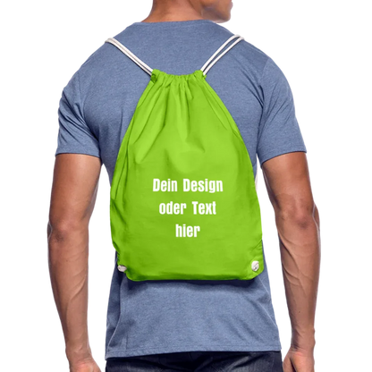 Turnbeutel - personalisierbar - Neongrün