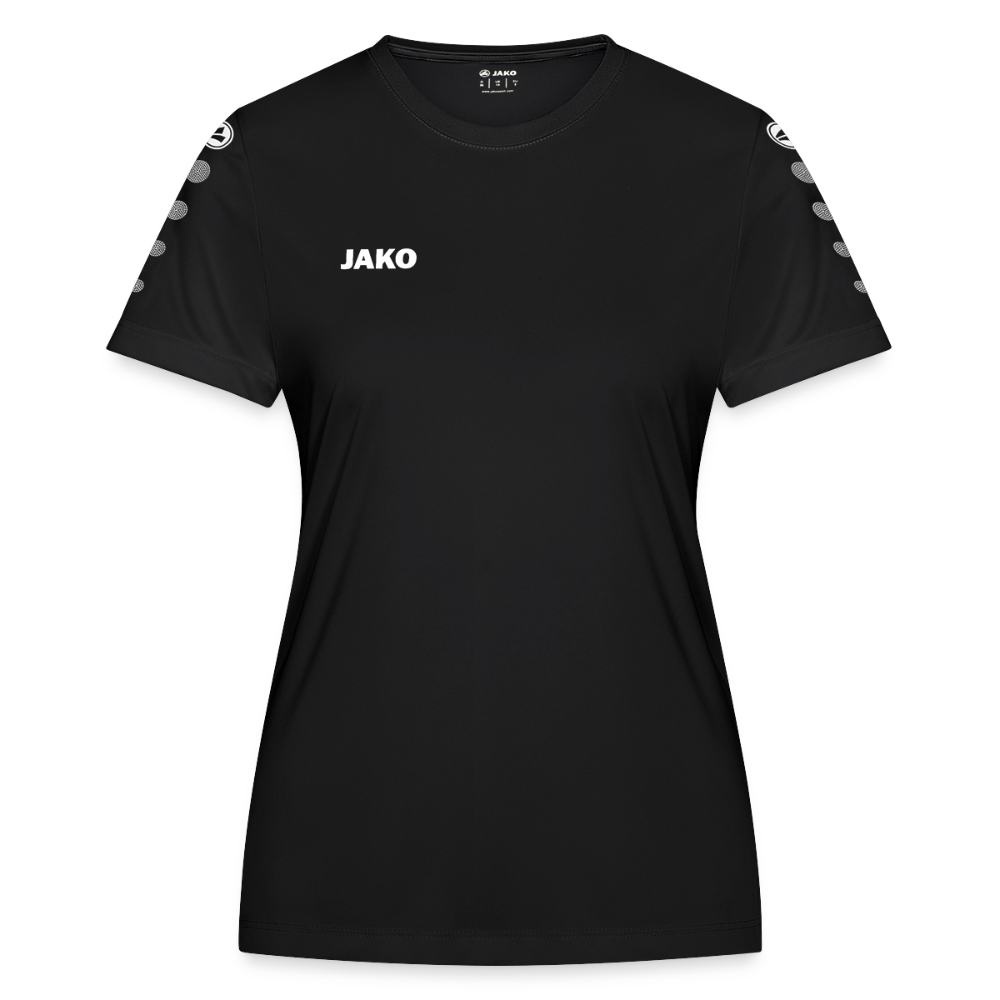 JAKO Frauen Trikot Team - personalisierbare Vorder- und Rückseite - Schwarz