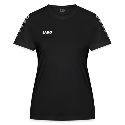 JAKO Frauen Trikot Team - personalisierbare Vorder- und Rückseite - Schwarz
