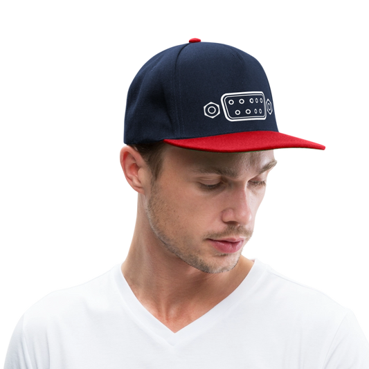 DB-9 RS-232 Retro Snapback Cap - Navy/Rot