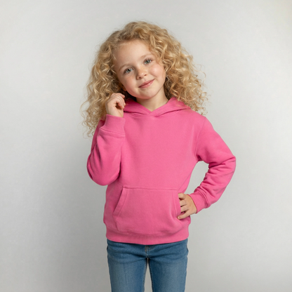Kinder Hoodie - personalisierbare Vorder- und Rückseite - Pink