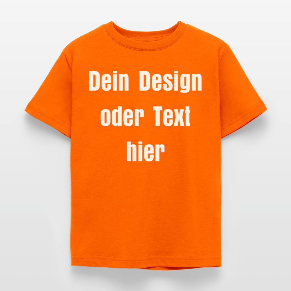 Kinder T-Shirt - personalisierbare Vorder- und Rückseite - Orange