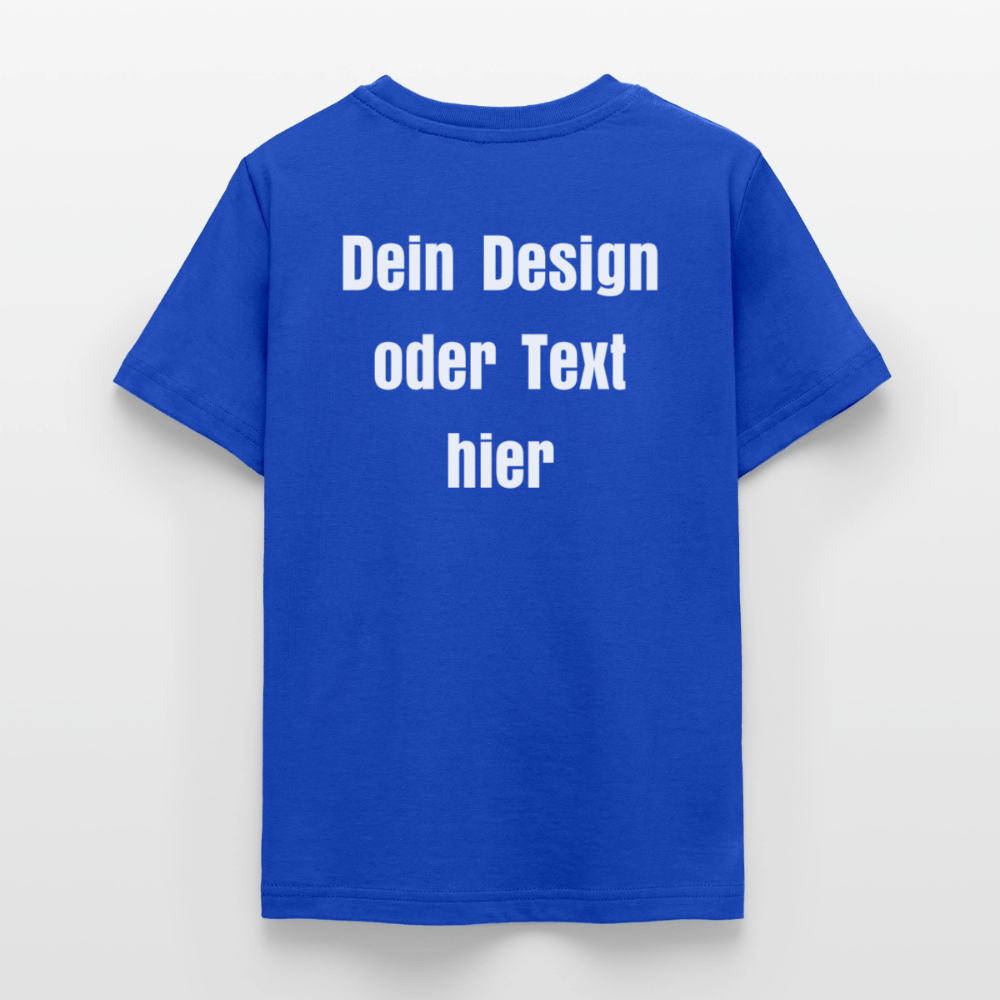 Teenager T-Shirt - personalisierbare Vorder- und Rückseite - Royalblau