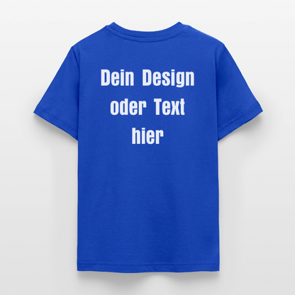 Teenager T-Shirt - personalisierbare Vorder- und Rückseite - Royalblau