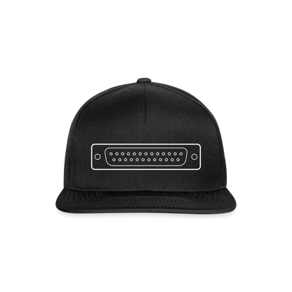 DB-25 LPT1 Retro Snapback Cap - Schwarz/Schwarz