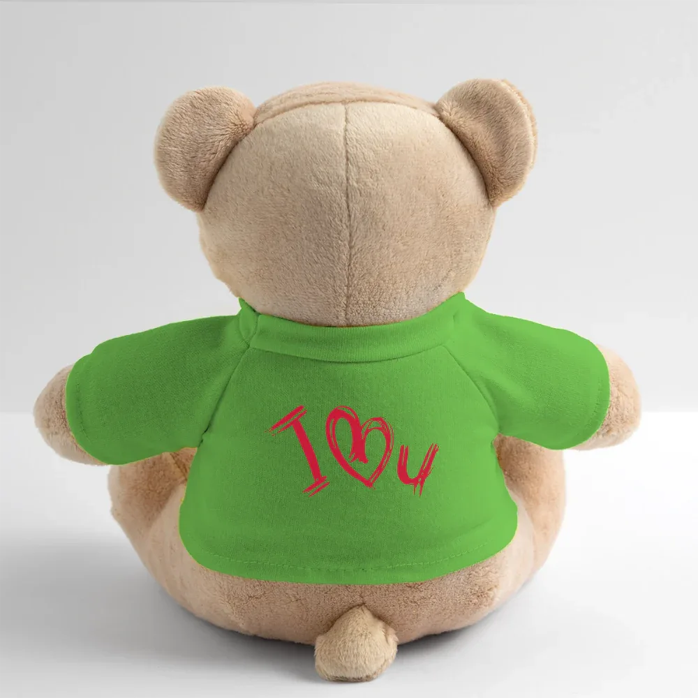 Teddy "Valentine" - personalisierbarer Text oder Name - Hellgrün