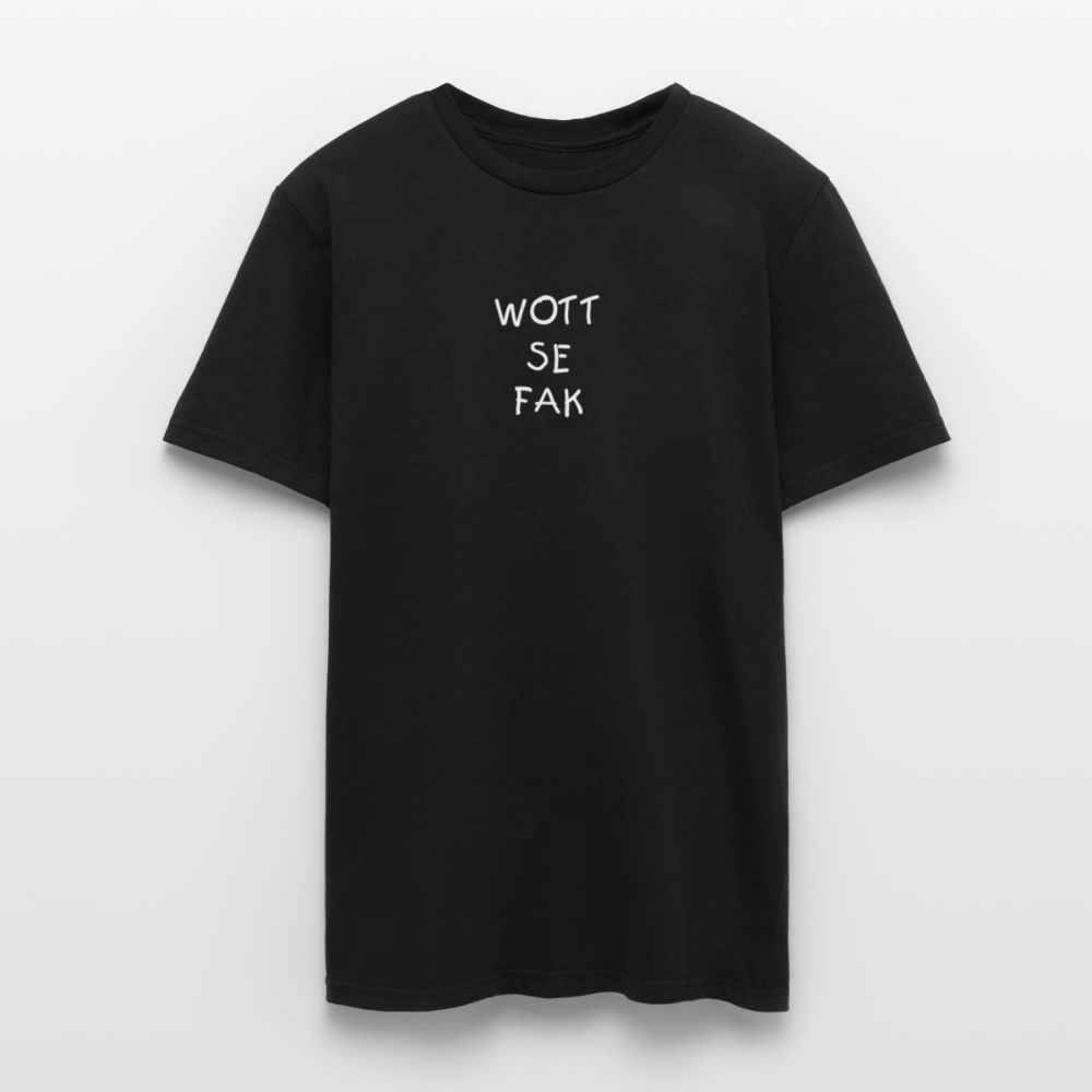 "WOTT SE FAK" Motiv-T-Shirt für Männer - Schwarz