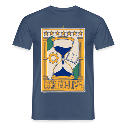 Der Go-Live. Tarot-Motiv Motiv-T-Shirt für Männer, Farbe Dunkles Denimblau