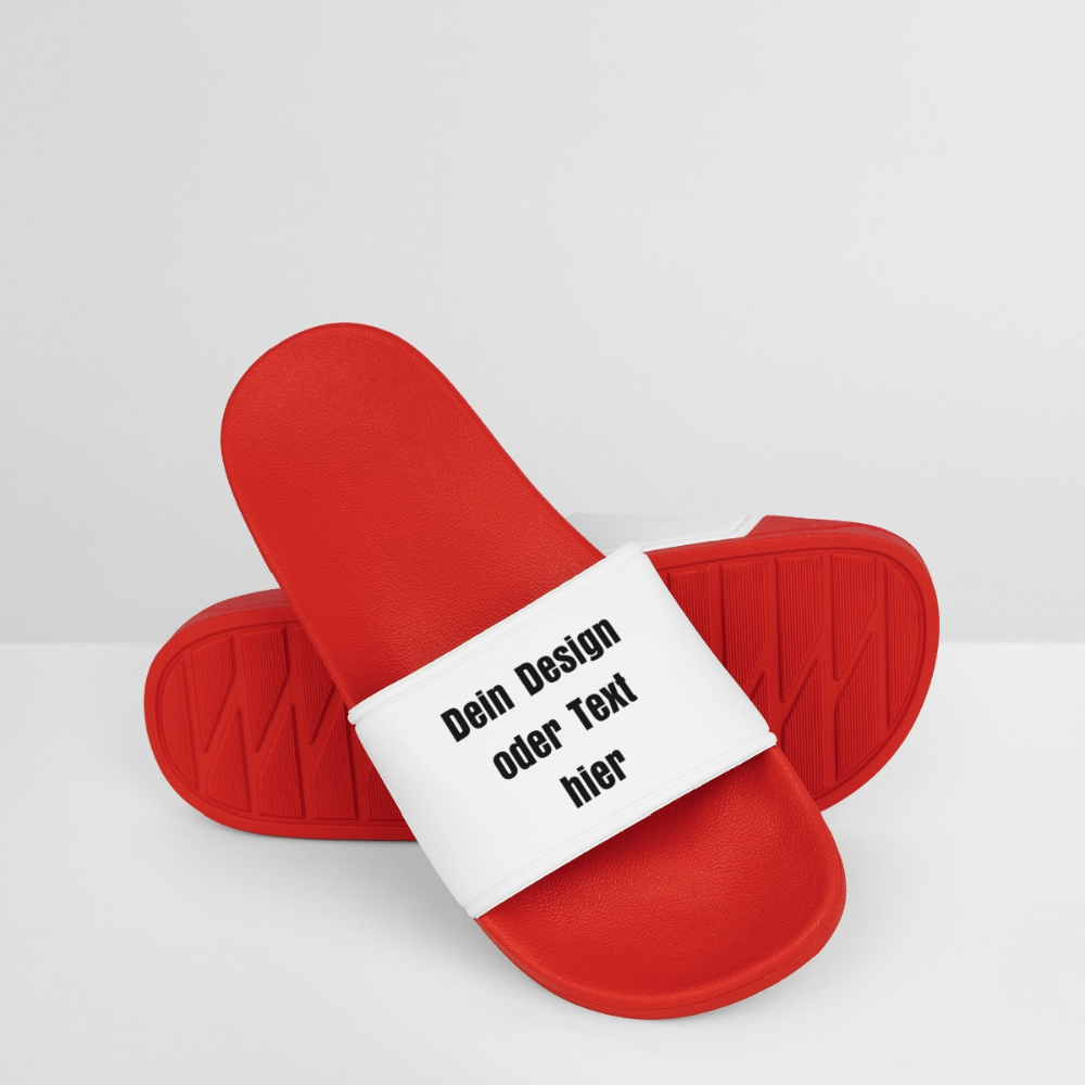 Frauen Badelatschen - personalisierbar - Rot