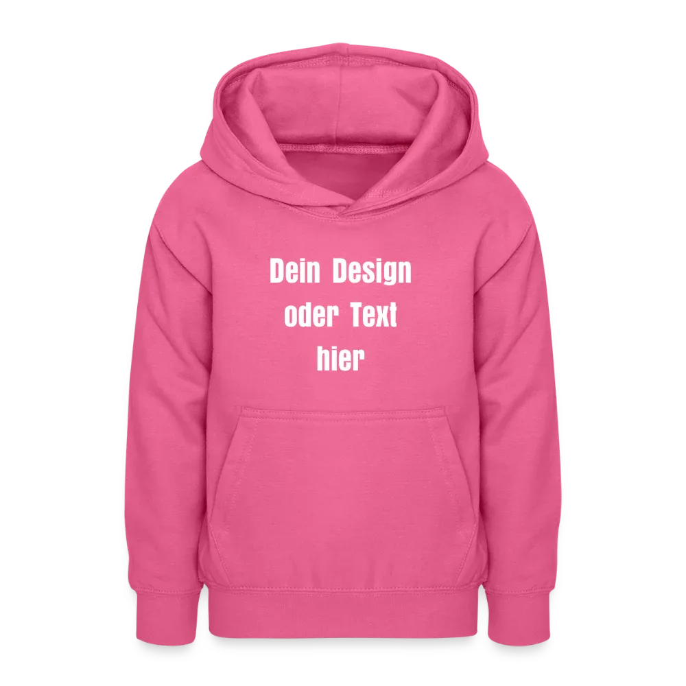 Teenager Hoodie - personalisierbare Vorder- und Rückseite - Pink