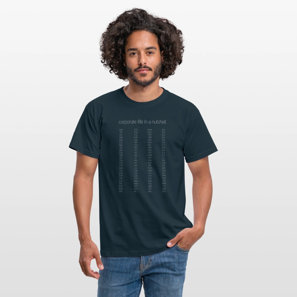 "Corporate life" - Motiv-T-Shirt für Männer - Navy
