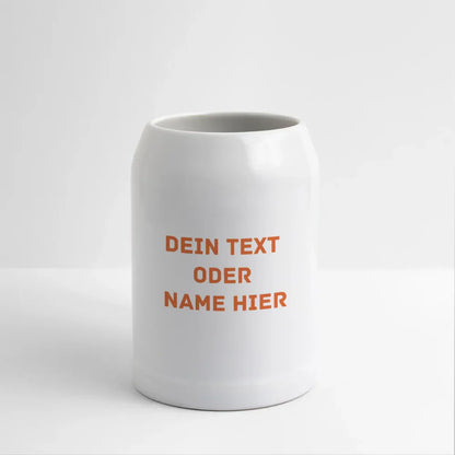 Bierkrug "Main Character" - personalisierbarer Name oder Text - Weiß