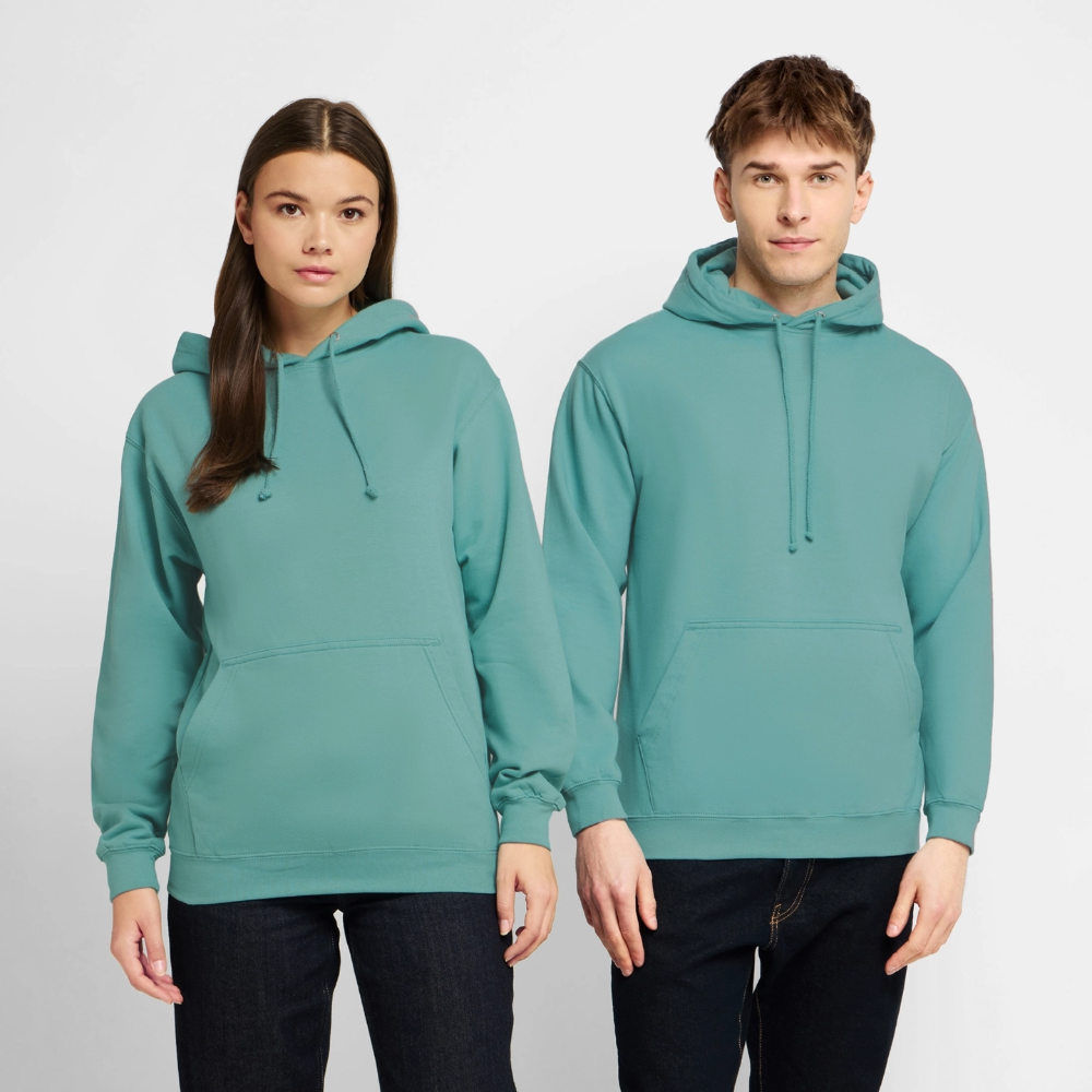 Unisex Hoodie - personalisierbare Vorder- und Rückseite - Pastelltürkis