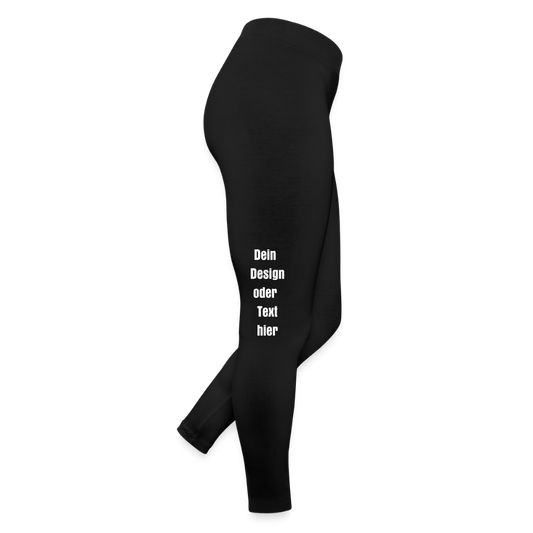 Frauen Jersey Leggings - personalisierbar - Schwarz