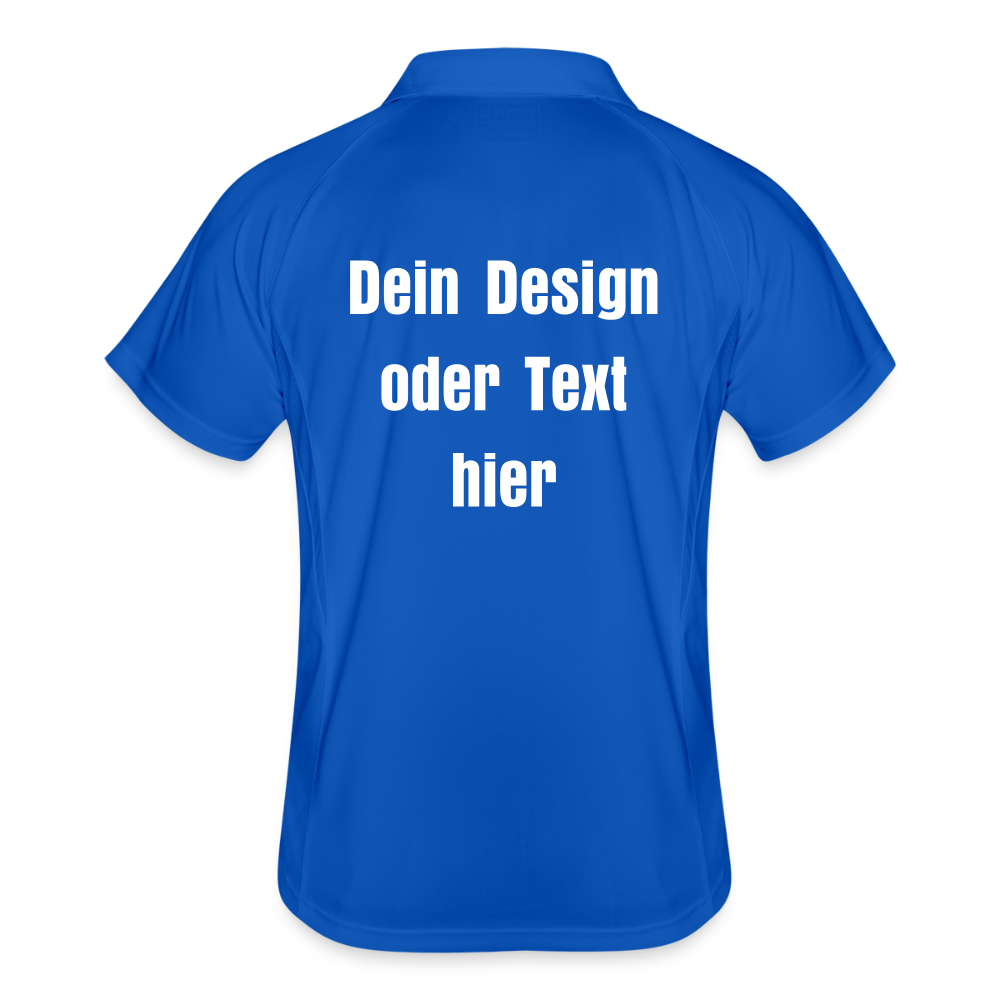 Männer Polo atmungsaktiv - personalisierbar - Königsblau/Navy