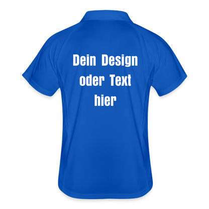 Männer Polo atmungsaktiv - personalisierbar - Königsblau/Navy