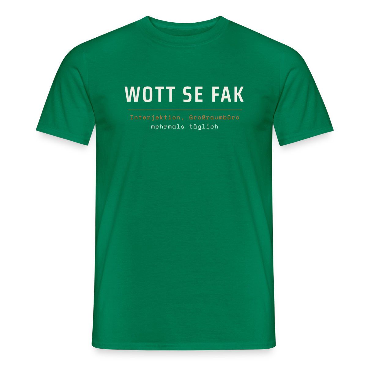 Wott se fak. Wörterbuch-Motiv Motiv-T-Shirt für Männer, Farbe Kelly Green
