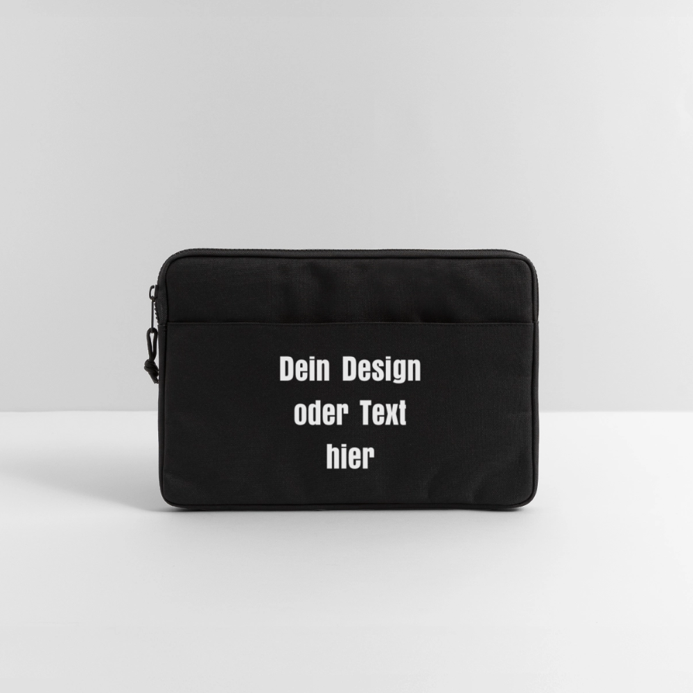 Laptoptasche passend für bis zu 13 Zoll Laptopgröße - personalisierbar - Schwarz