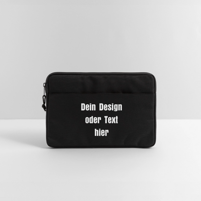 Laptoptasche passend für bis zu 13 Zoll Laptopgröße - personalisierbar - Schwarz