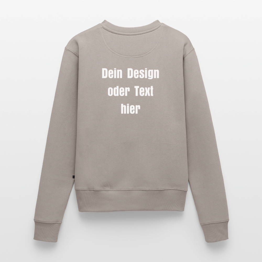 Frauen Premium Pullover - personalisierbar - Taupe