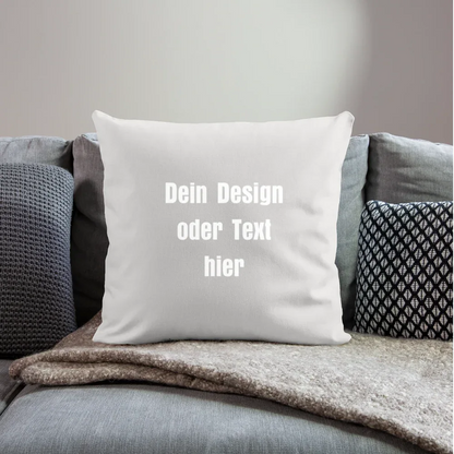 Sofakissen mit Füllung 44 x 44 cm - personalisierbar - Naturweiß 