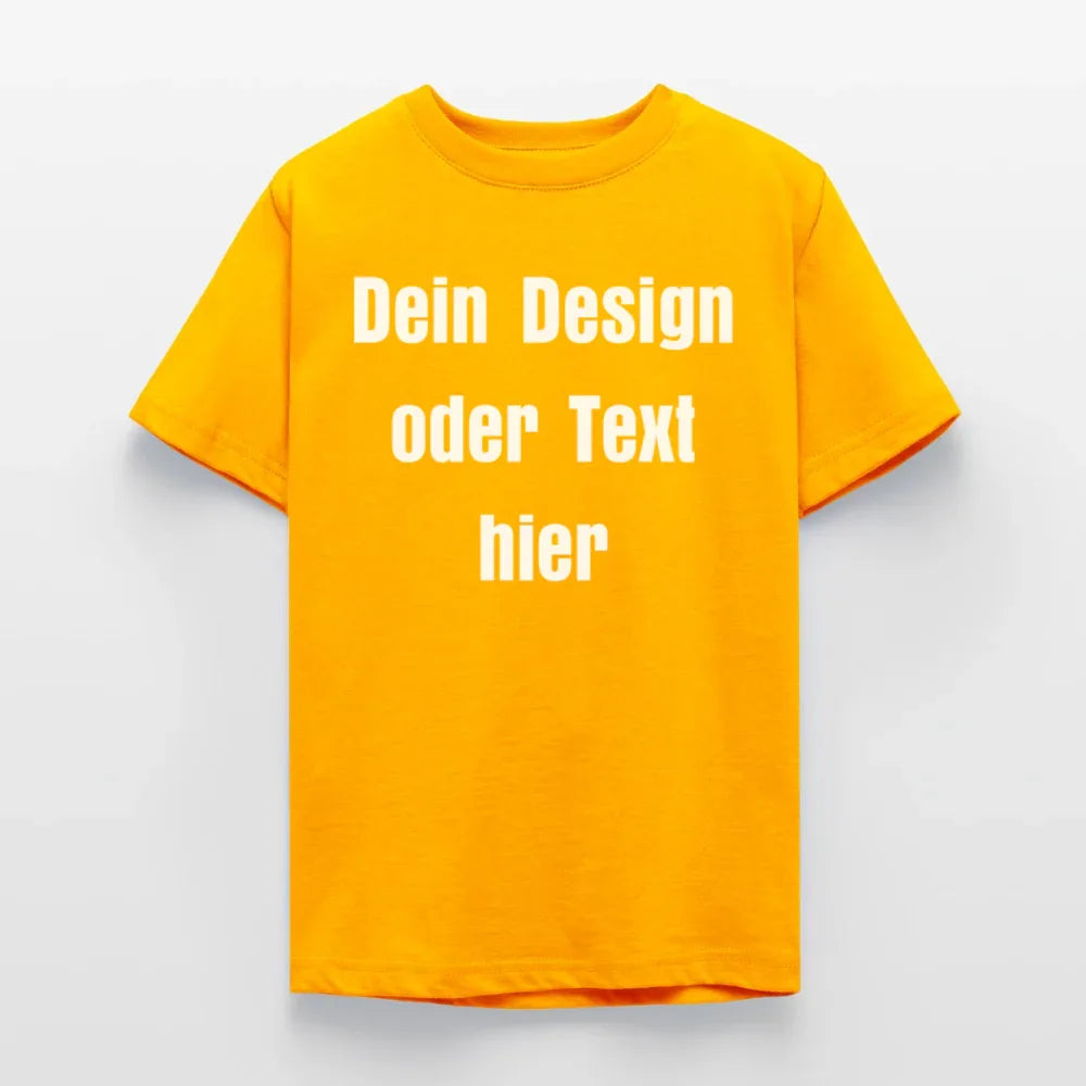 Teenager T-Shirt - personalisierbare Vorder- und Rückseite - Gold