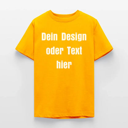 Teenager T-Shirt - personalisierbare Vorder- und Rückseite - Gold
