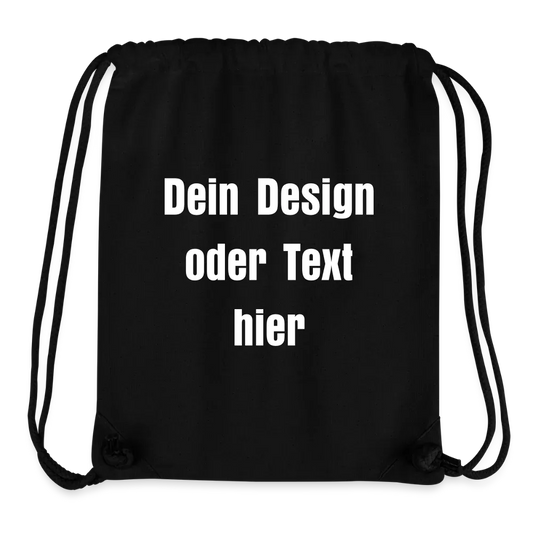 Stanley/Stella recycelter Gym Bag - personalisierbar - Schwarz