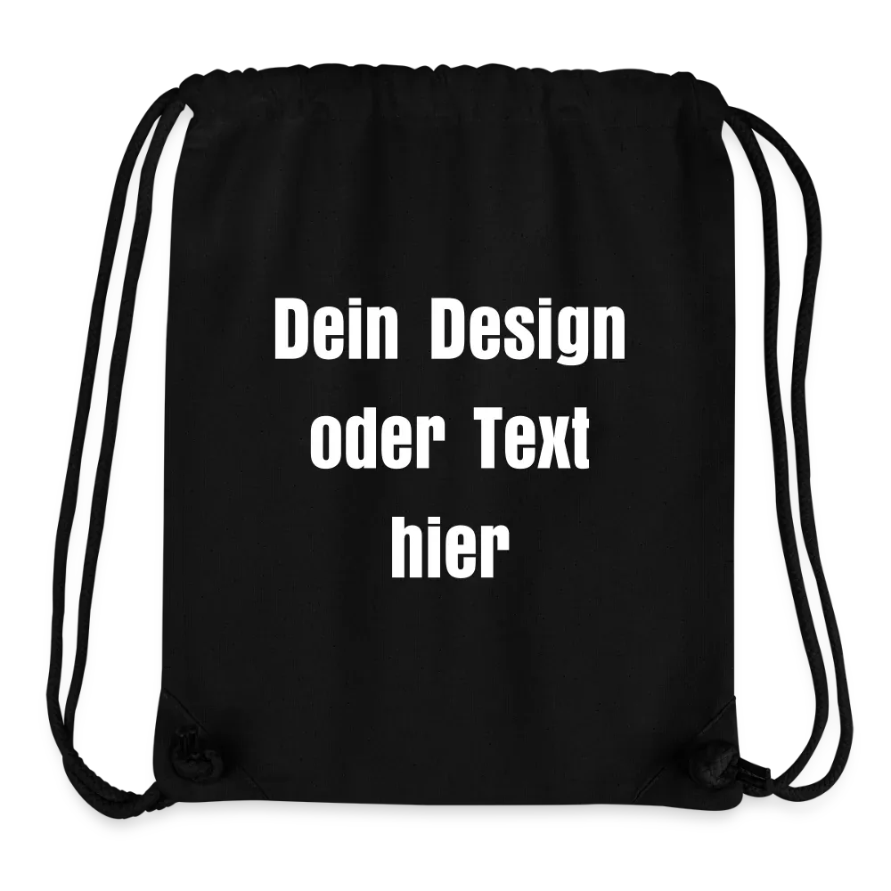 Stanley/Stella recycelter Gym Bag - personalisierbar - Schwarz