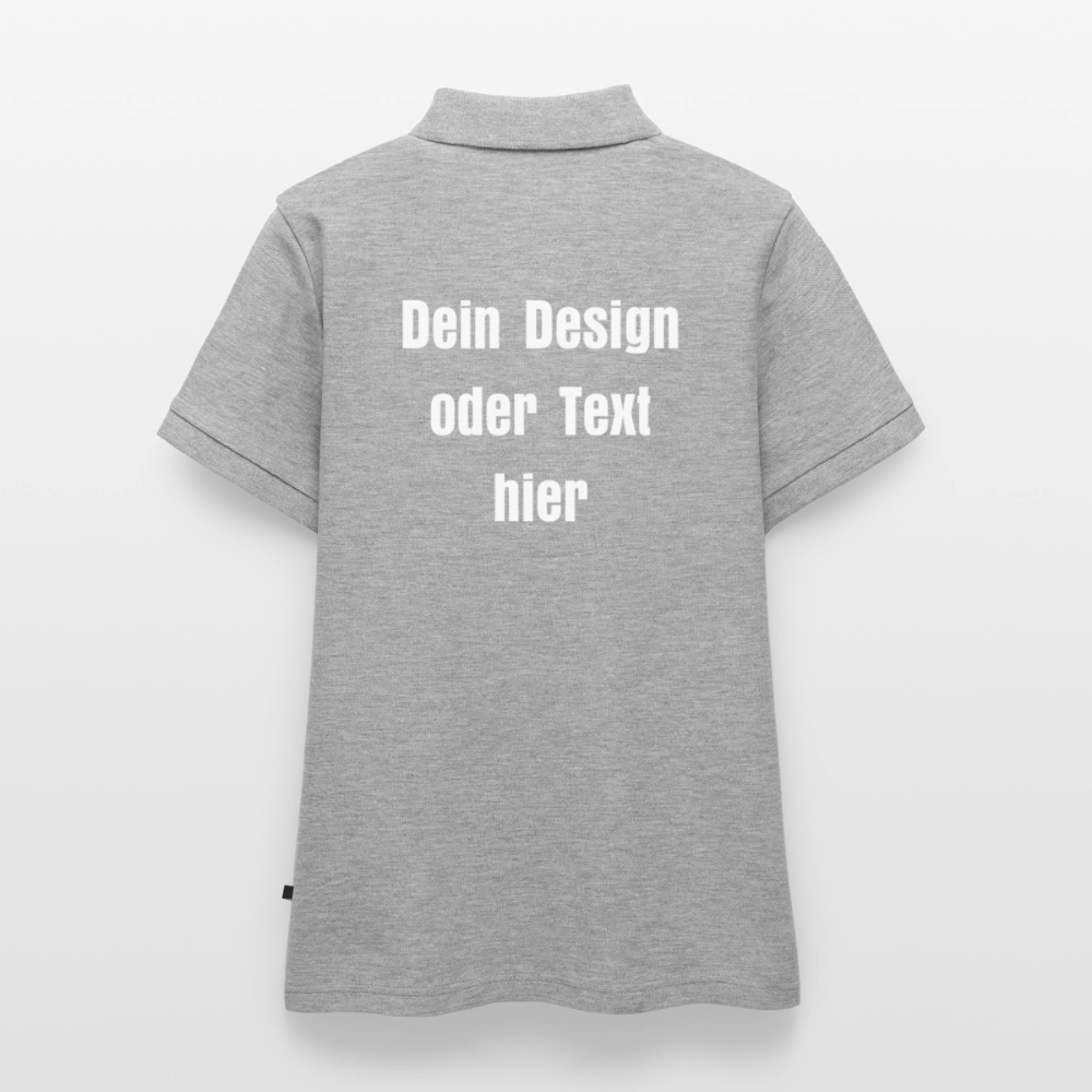Frauen Premium Bio Polo Shirt - personalisierbar - Grau meliert