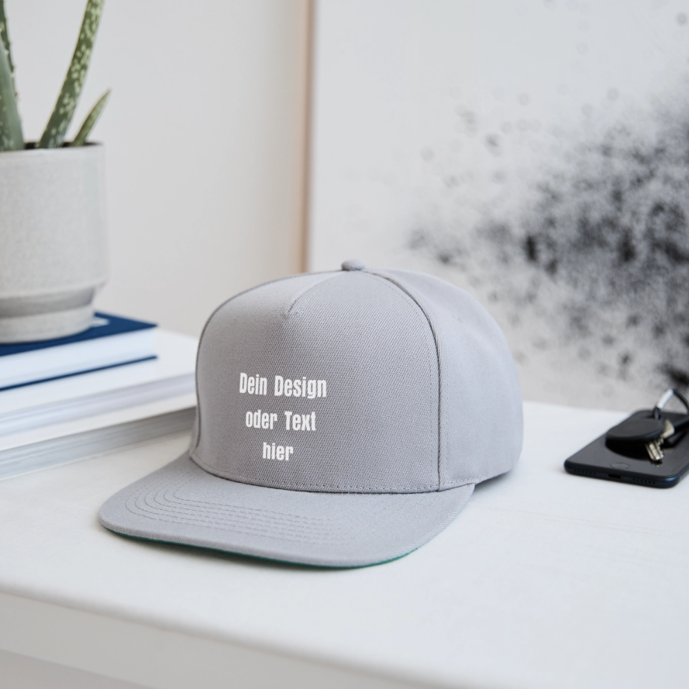 Snapback Cap - personalisierbar - Graphit/Graphit