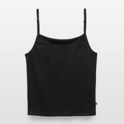 Frauen Spaghetti Tank Top - personalisierbar - Schwarz
