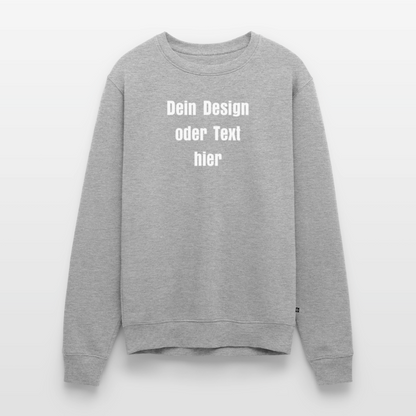 Männer Premium Pullover - personalisierbar - Grau meliert