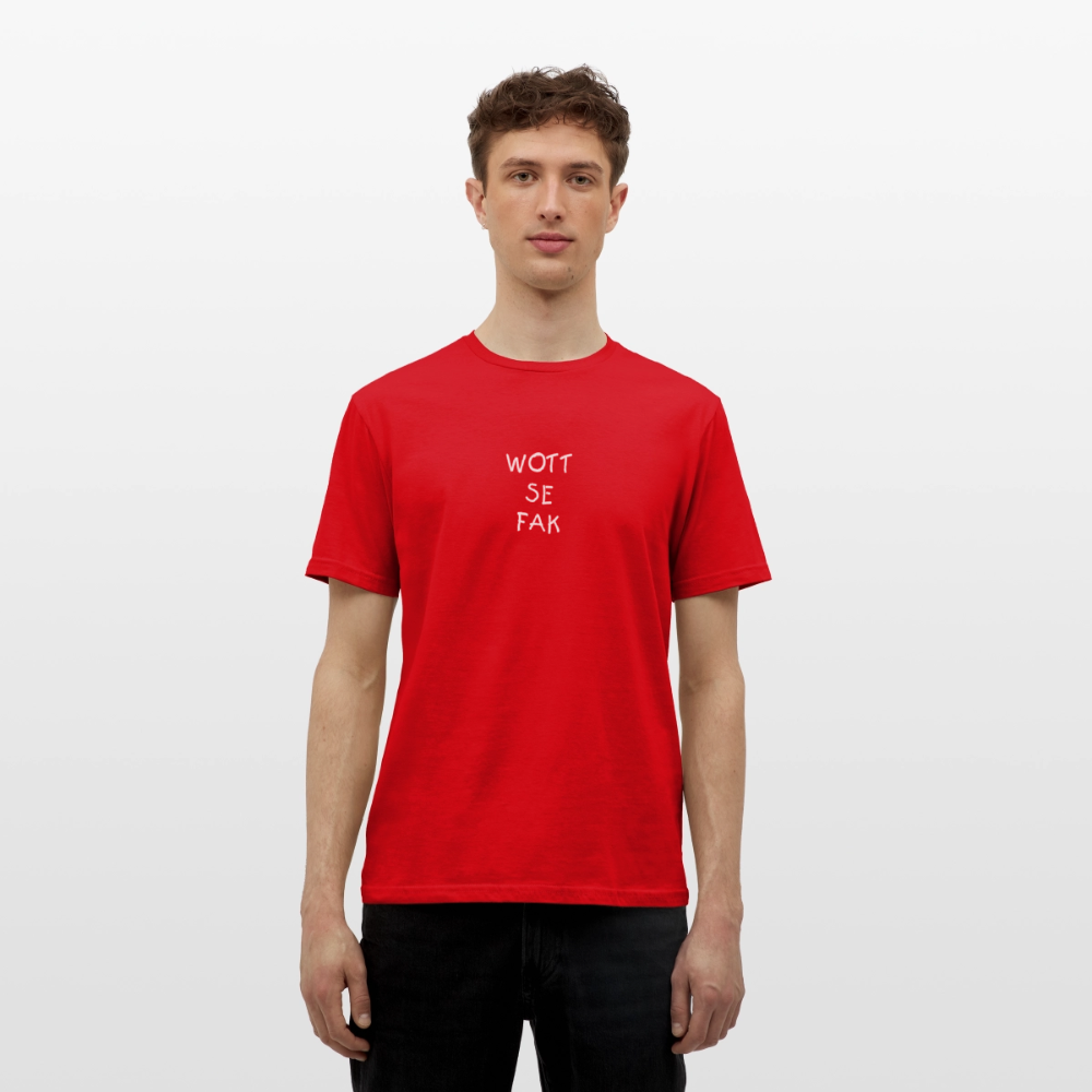 "WOTT SE FAK" Motiv-T-Shirt für Männer - Rot