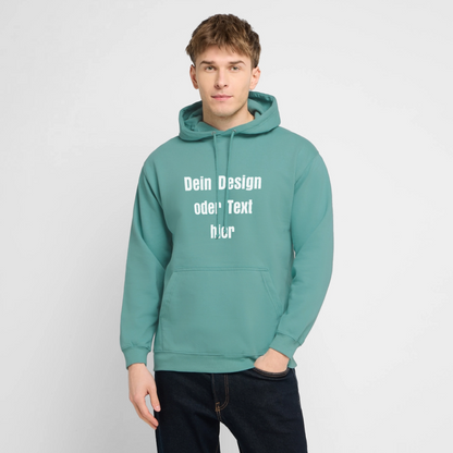 Unisex Hoodie - personalisierbare Vorder- und Rückseite - Pastelltürkis