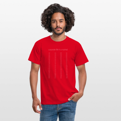 "Corporate life" - Motiv-T-Shirt für Männer - Rot