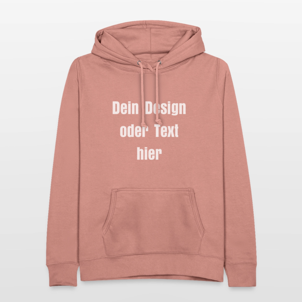 Frauen Hoodie - personalisierbare Vorder- und Rückseite - Altrosa