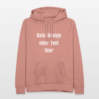 Frauen Hoodie - personalisierbare Vorder- und Rückseite - Altrosa