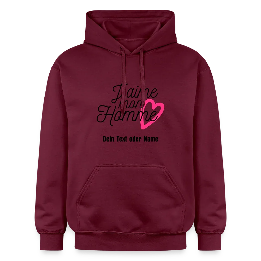 Kuschel-Hoodie "Valentine" für Frauen – personalisierbar & weich - Maroon